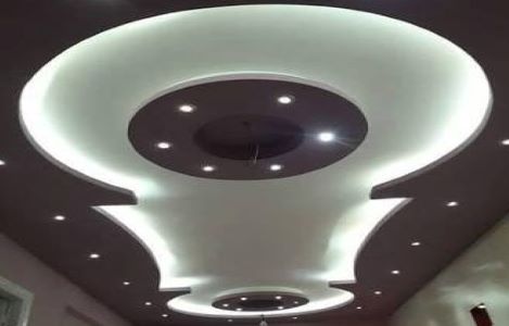 ColourDrive-Gyproc Light Bulb Ceiling Design Home Office False Ceiling Design & Painting for Living Room